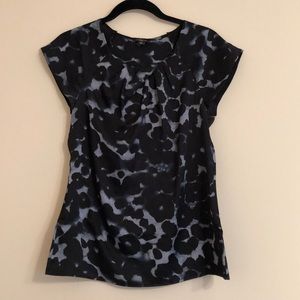 Silky short sleeve blouse
